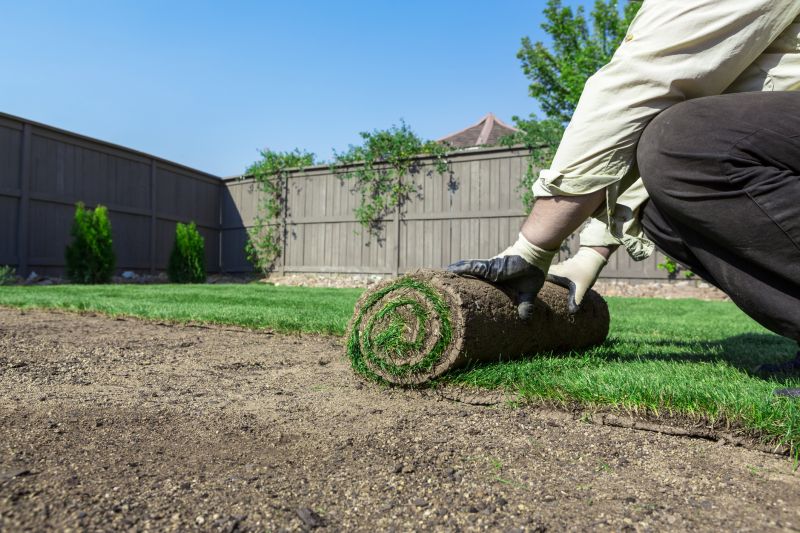 Sod Laying in Progress